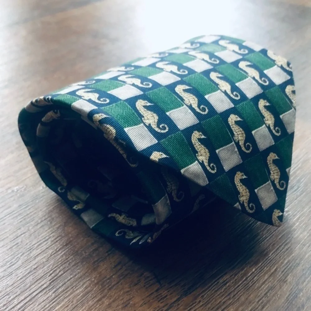 Dunhill “Captain Seahorse” Silk Tie